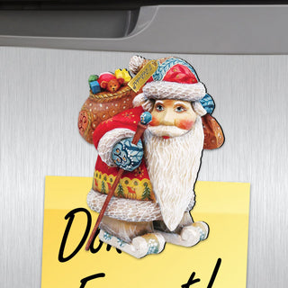 Caring Gift Bag Santa Shaped Refrigerator Magnets Set of 3