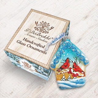 Cardinal House Mercury Glass Ornament by G. DeBrekht - Wildlife Holiday Decor - 739421