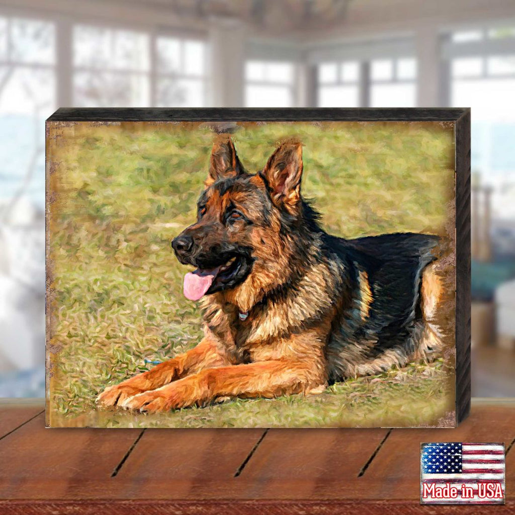 German Shepherd Art Wooden Wall Art by Nature Wonders - Pets Dog and Cats Decor - 95346B