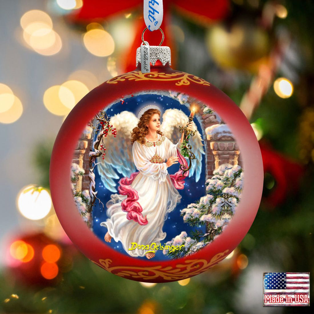 Angel in the Arch Glass Ornament by D. Gelsinger - Nativity Holiday Decor - 71114-1322
