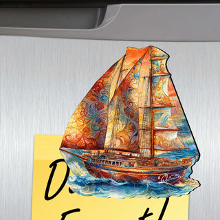 Ocean Crew Decorative Eco Wood Magnets Set of 6 by G. Debrekht - Coastal Decor - 8090065G-S6