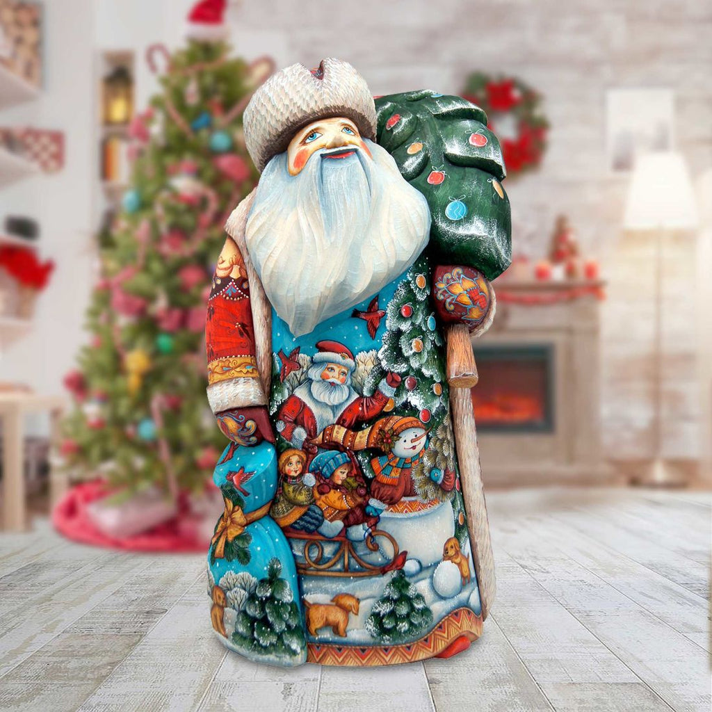 Santa Helpers Hand-Painted WOODCARVED Masterpiece by G. DeBrekht - Christmas Decor - 241134