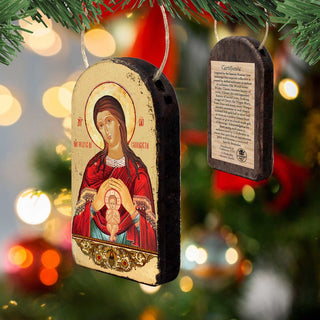 Blessed Virgin Mary Life-giving Religious Christian Sacred Icon Ornament - Inspirational Icon Decor - 87017