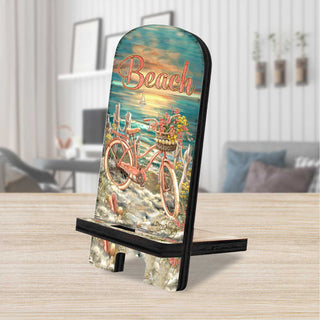 Bicycle by Sea Coastal Cell Phone Stand Wood Mobile Tablet Holder Charging Station Organizer - 892079-DG