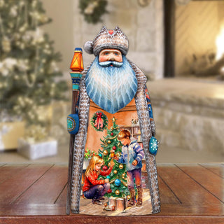 Adorned in Happiness Santa Hand-Painted WOODCARVED Masterpiece by G. DeBrekht - Christmas Holiday Decor - 210235SE