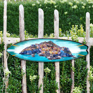 Island Surfboard Coastal Outdoor Decor Large Ornament by G. DeBrekht - Coastal Holiday Decor - 8490101MS