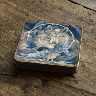 In Spirit I am Free Wooden Cork Coasters Gift Set of 4 by J. Bergsma - Wildlife Decor - 8199471C-S4