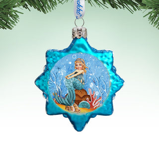 Mermaid Mercury Glass Ornament by G. DeBrekht - Coastal Holiday Decor - 775480