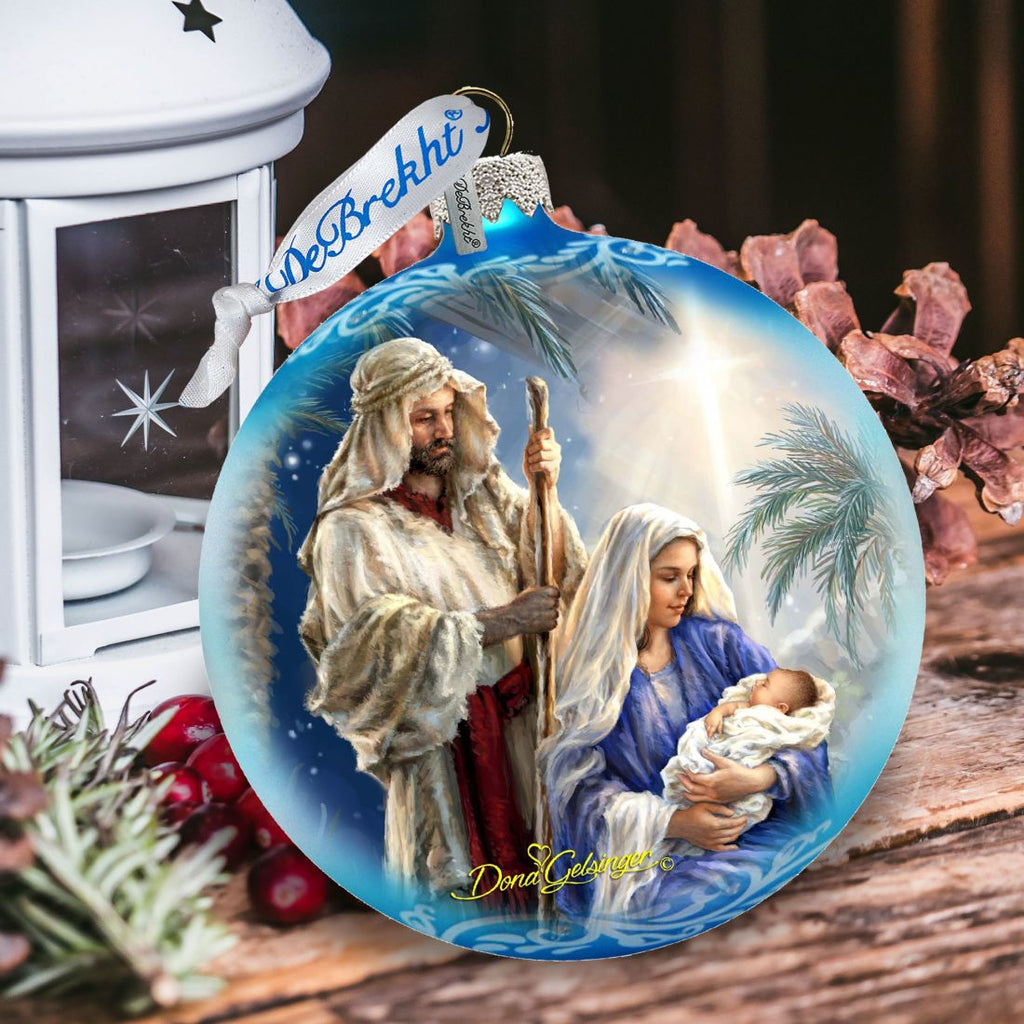 Holy Night Glass Ornament Limited Edition by D. Gelsinger - Nativity Holiday Decor - 73894-1618