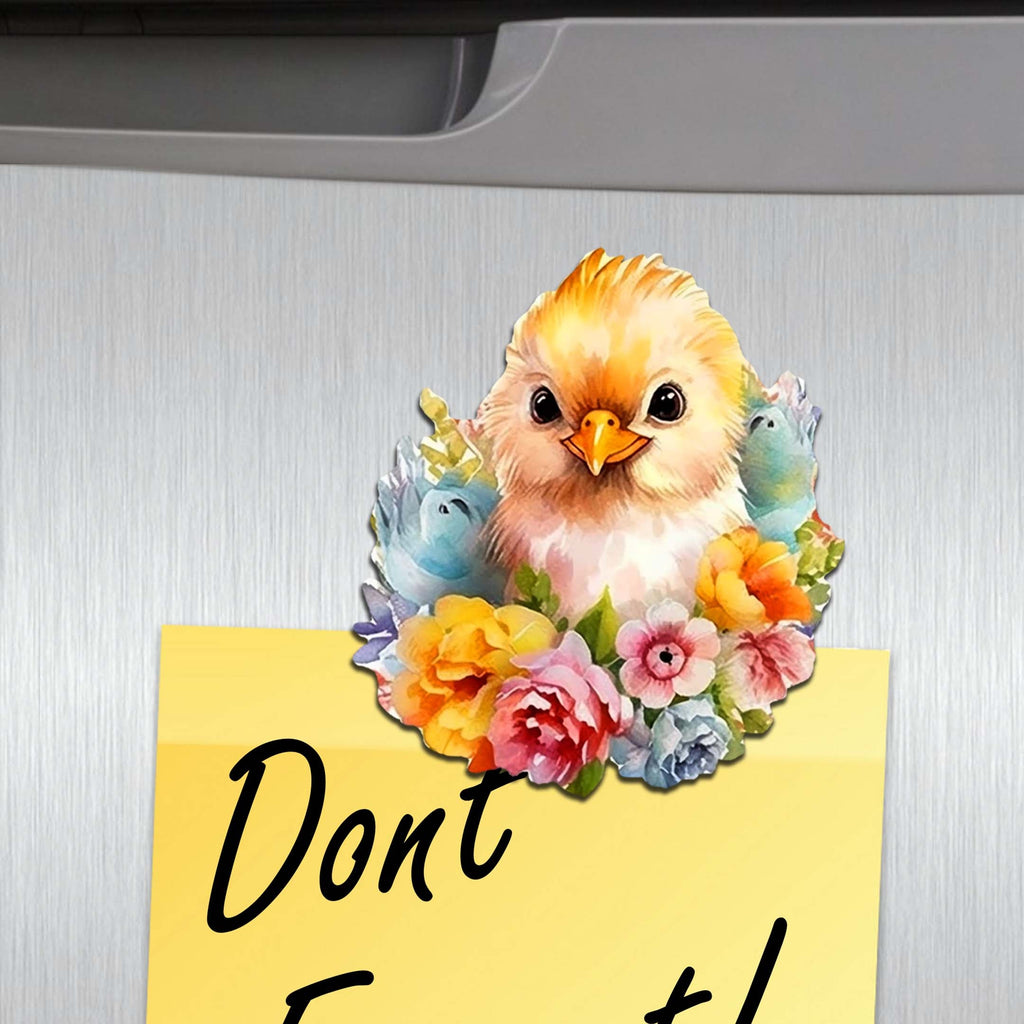 Spring Ducklings Decorative Eco Wood Magnets Set of 6 by G. Debrekht - Easter Decor - 8090055G-S6