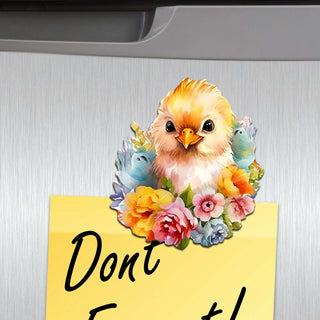 Spring Ducklings Decorative Eco Wood Magnets Set of 6 by G. Debrekht - Easter Decor - 8090055G-S6