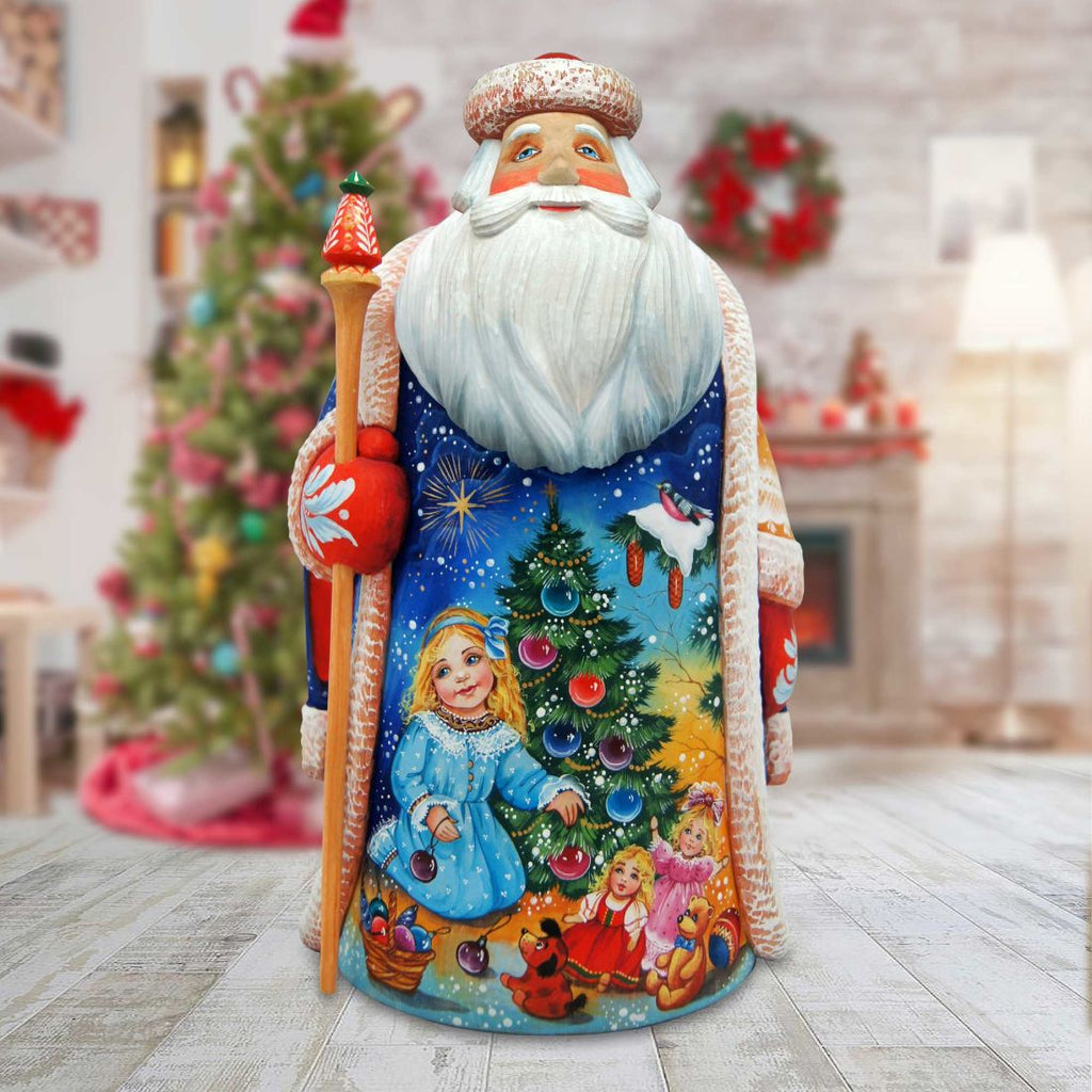 Angelic Christmas Tree Santa Hand-Painted WOODCARVED Masterpiece by G. DeBrekht - Christmas Decor - 215644 *** PRE-ORDER - Handmade Just for You! ***