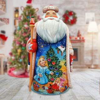 Angelic Christmas Tree Santa Hand-Painted WOODCARVED Masterpiece by G. DeBrekht - Christmas Decor - 215644 *** PRE-ORDER - Handmade Just for You! ***
