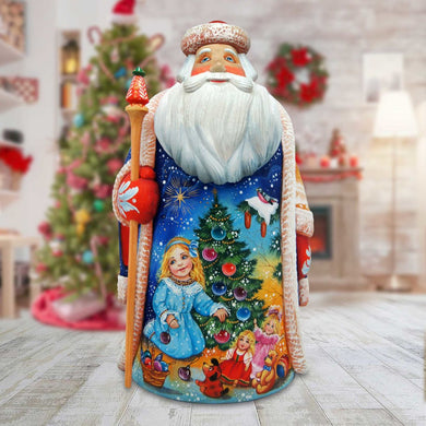 Angelic Christmas Tree Santa Hand-Painted WOODCARVED Masterpiece by G. DeBrekht - Christmas Decor - 215644 *** PRE-ORDER - Handmade Just for You! ***