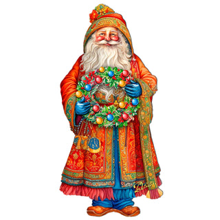 Santa's Wreath of Joy Holiday Door Decor by G. Debrekht - Christmas Santa Snowman Decor - 8691402H