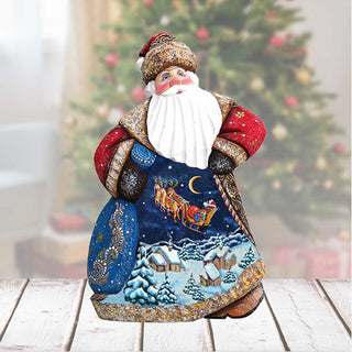 Up Away Dancing Santa Hand-Painted WOODCARVED Masterpiece by G. DeBrekht - Christmas Decor - 8214813 *** PRE-ORDER - Handmade Just for You! ***