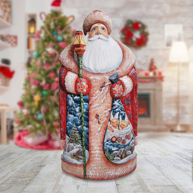 Guardian of Christmas Santa Hand-Painted WOODCARVED Masterpiece by G. DeBrekht - Nativity Holiday Decor - L291831 *** PRE-ORDER - Handmade Just for You! ***