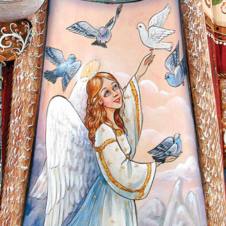 Serenity Angel Special Edition Santa Hand-Painted WOODCARVED Masterpiece by G. DeBrekht - Nativity Holiday Decor - 210222SE *** PRE-ORDER - Handmade Just for You! ***