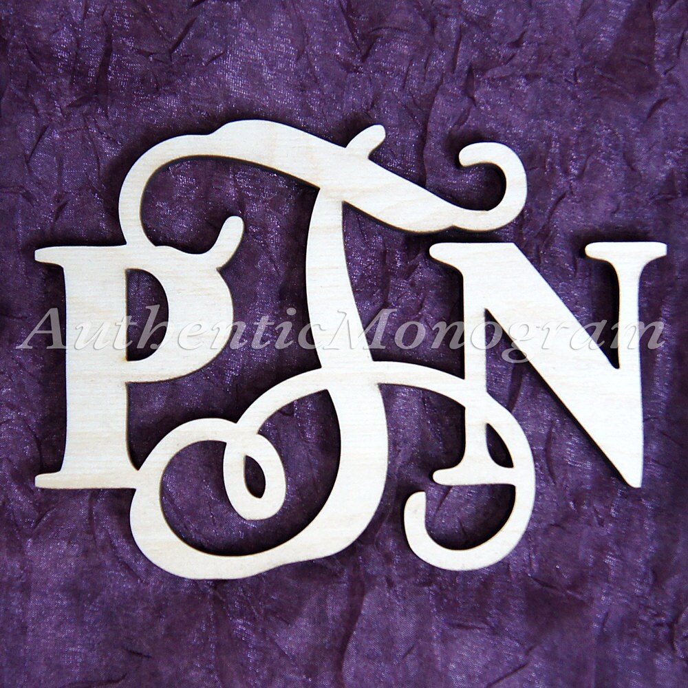 Large Wooden Personalized Monogram Wall Hanging, Classic Combo Personalized Monogram, Painted Personalized Monogram, Home Decor, Wall Art, Wedding Decor, Two Fonts