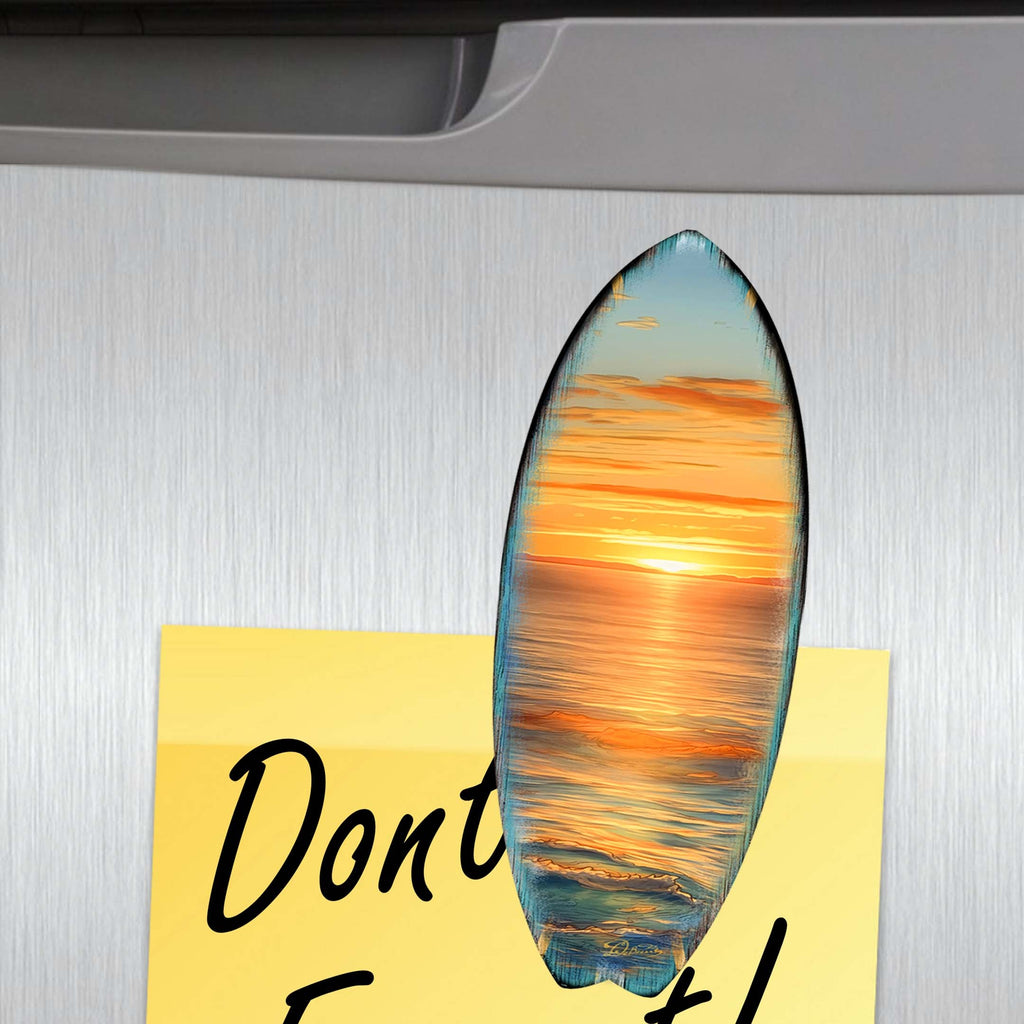 Tropical Surfboards Decorative Eco Wood Magnets Set of 6 by G. Debrekht - Coastal Decor - 8090069G-S6