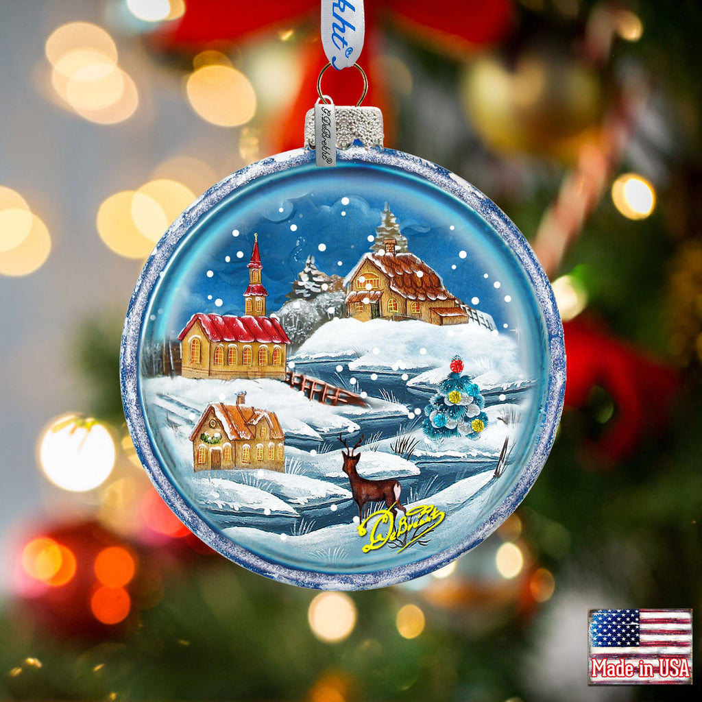 Winter Village Glass Ornament by G. DeBrekht - Christmas Décor - 764-175