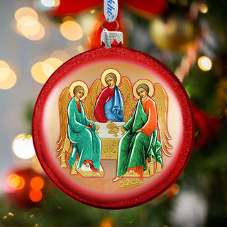 Trinity Glass Ornament by G. DeBrekht - Nativity Holiday Decor - 744-019