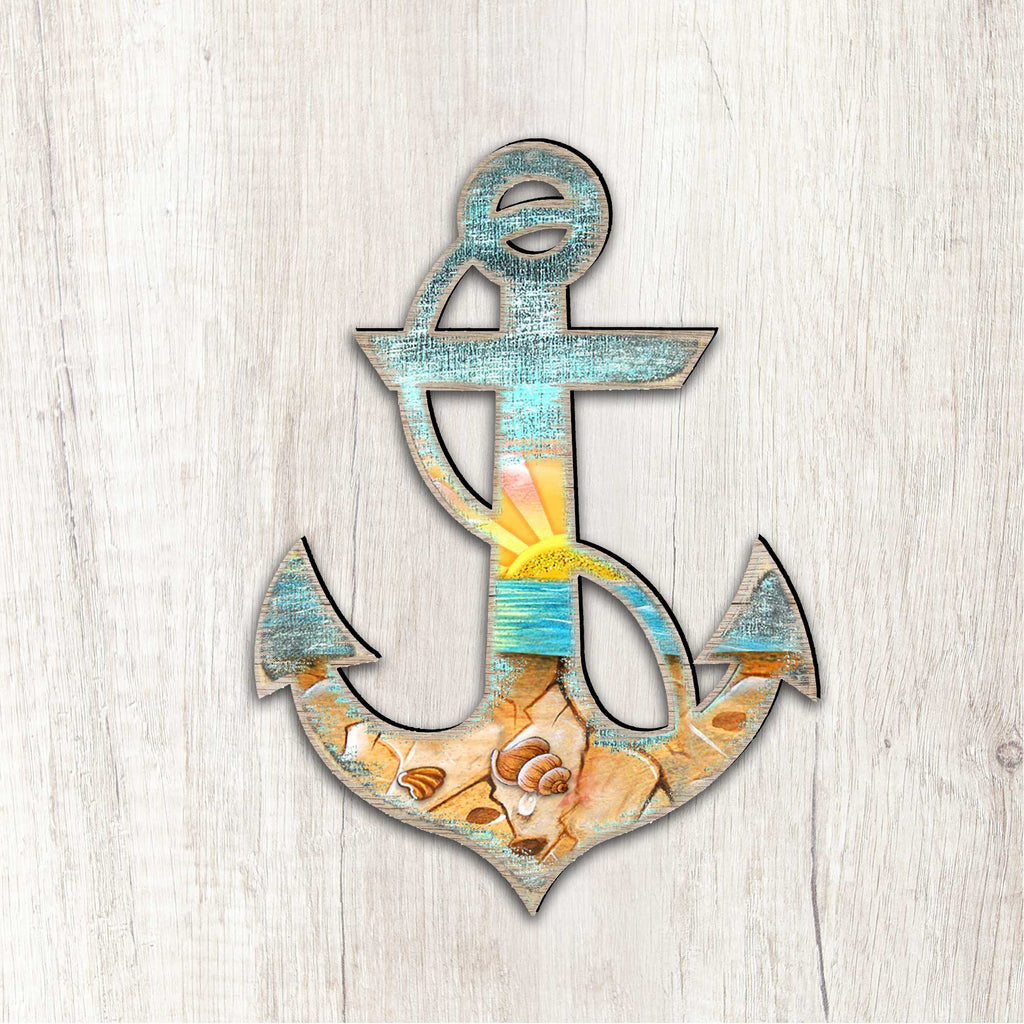 Coastal Sunset Anchor Decor by G. DeBrekht - Designocracy - 8198521M