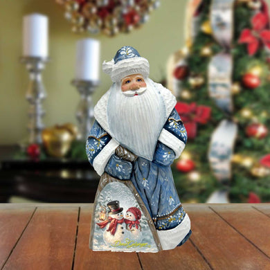 Snow Much in Love Hand-Painted WOODCARVED Figurine by D. Gelsinger - Christmas Santa Snowman Decor - 242105-1708