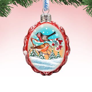Singing Birds Mercury Glass Ornament by G. DeBrekht - Wildlife Holiday Decor - 771015