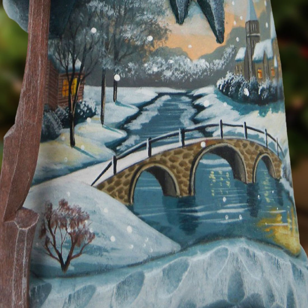 Village Winter Santa Hand-Painted WOODCARVED Masterpiece by G. DeBrekht - Christmas Decor - 82150992