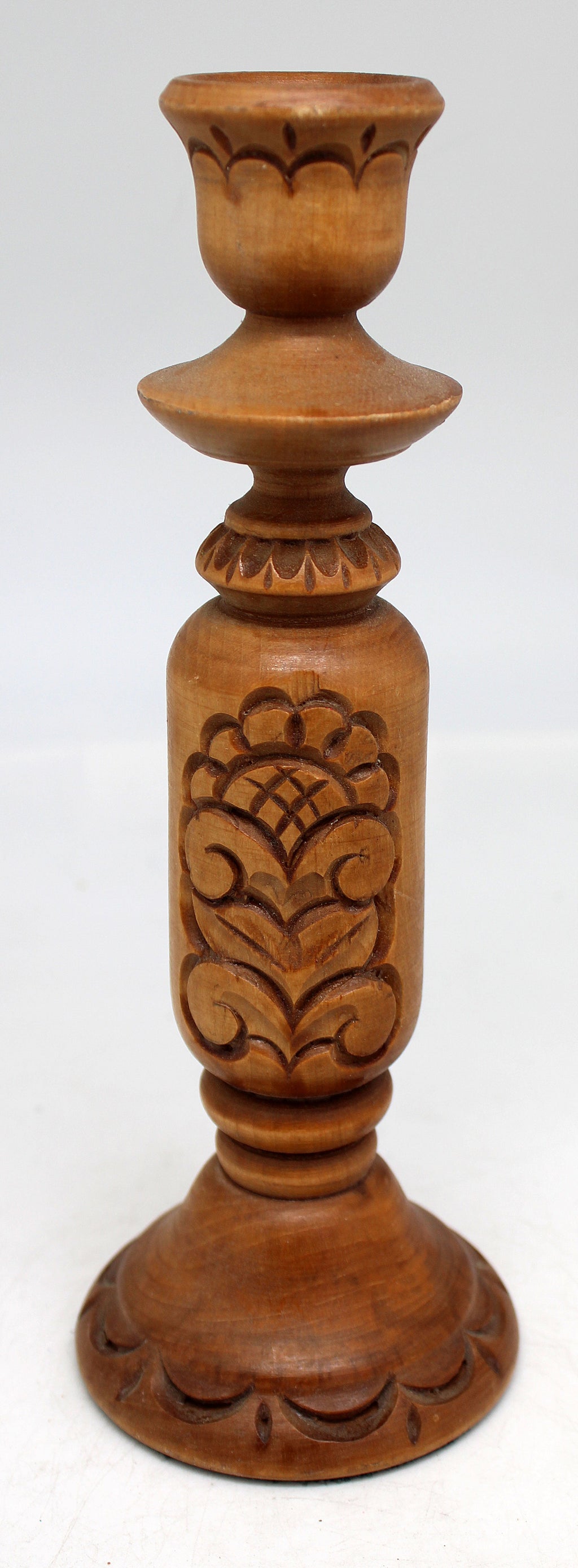 One-of-a-Kind WOODCARVED Candlestick by G.DeBrekht