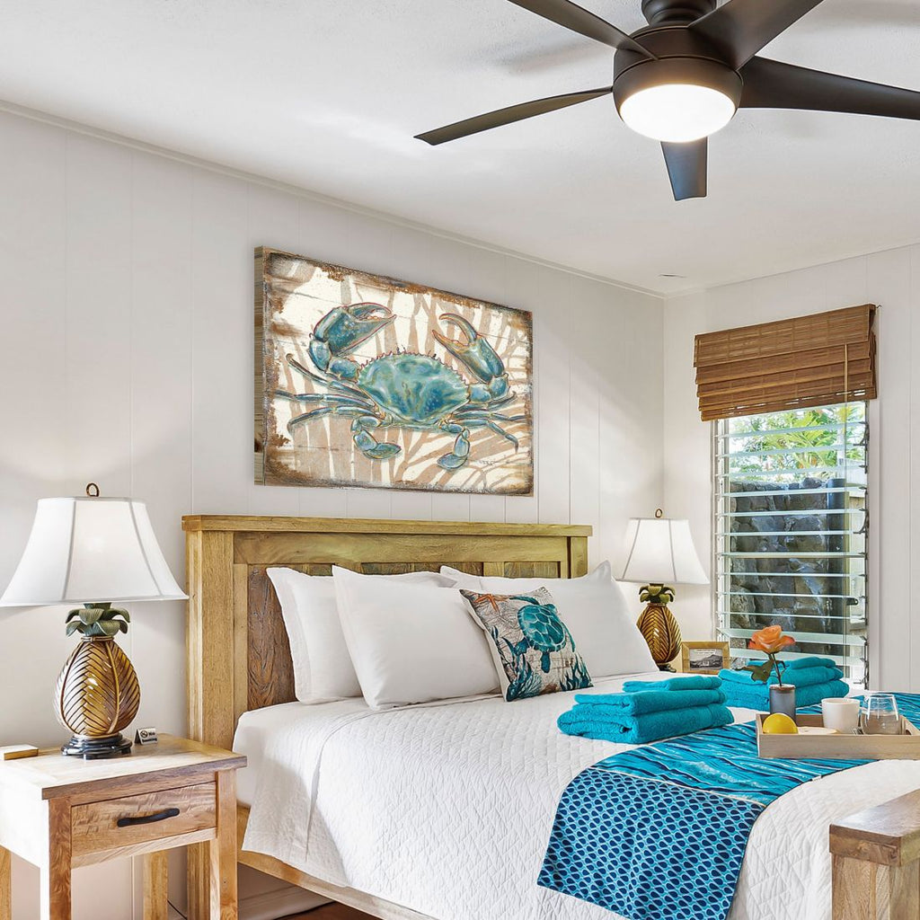 Tangerang Crab Wooden Coastal Wall Art by Nature Wonders - Coastal Sea-Life Decor - 95224-2B