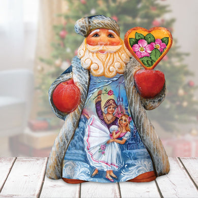 Nutcracker Tiny Tale Santa Christmas Figurine by G. DeBrekht - Christmas Santa Snowman Decor - 561644