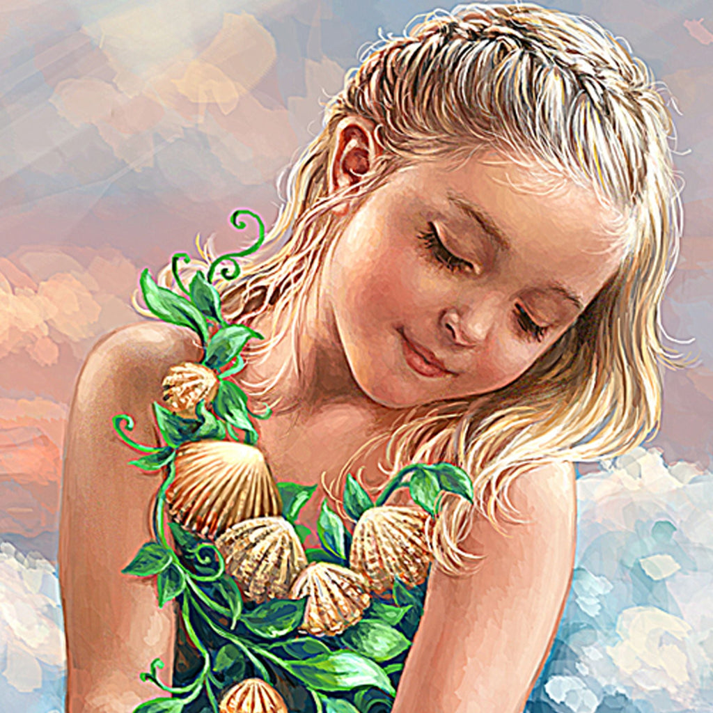 Princess of The Sea Wooden Coastal Wall Art by D. Gelsinger - Coastal Holiday Decor - 95652B-1611