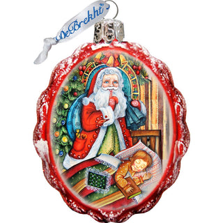 Christmas Night Mercury Glass Ornaments Set of 3 by G. DeBrekht - Christmas Santa Snowman Decor - 770103S3