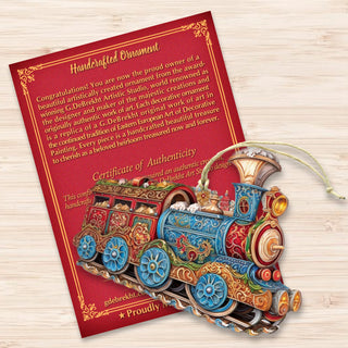 Christmas Train Wooden Ornaments by G. Debrekht - Christmas Decor - 8100198-3