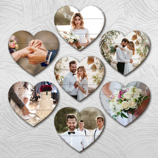 Personalized Gift Heart Photo - Custom Portrait on Wood