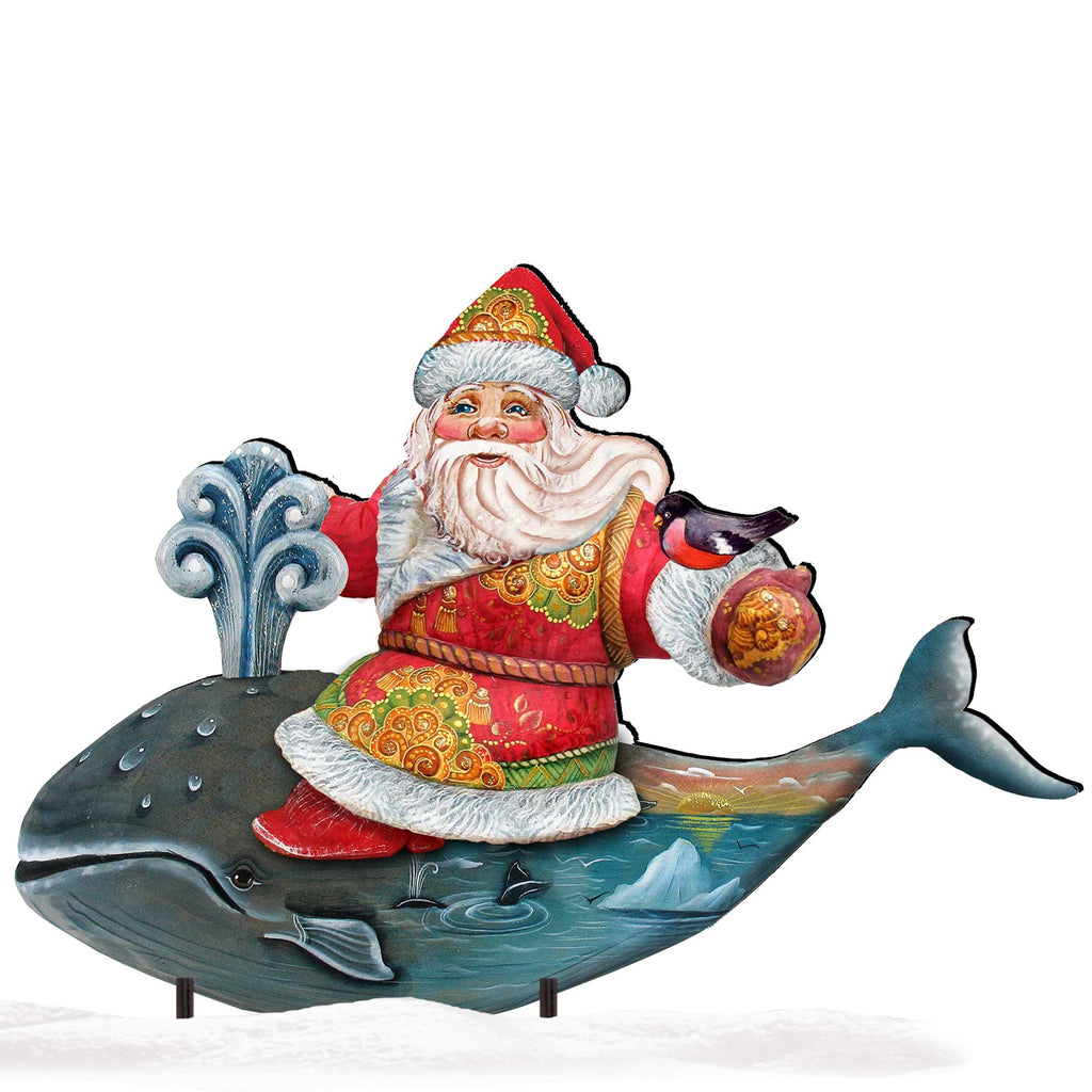 Whale Tail Christmas Outdoor Decor by G. DeBrekht - Christmas Santa Snowman Decor - 8117827F