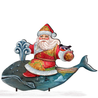 Whale Tail Christmas Outdoor Decor by G. DeBrekht - Christmas Santa Snowman Decor - 8117827F