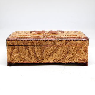 One-of-a-Kind Black Grouses WOODCARVED Jewelry BOX 8x4x3