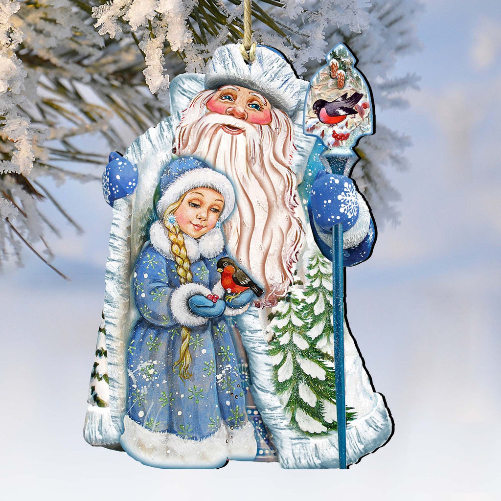 Classic Christmas Wooden Ornaments by G. DeBrekht - Christmas Santa Snowman Decor - 8111410