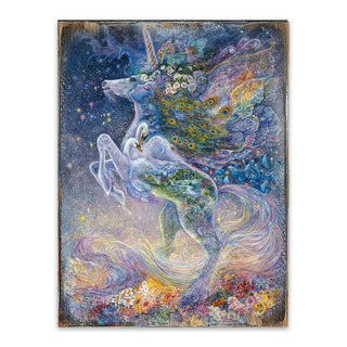 Soul of a Unicorn Fantasy Wooden Wall Art by Josephine Wall - Fantasy Decor - 852128-JW