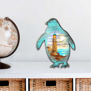Penguins Coastal Outdoor Decor Large Ornament by G. DeBrekht - Coastal Holiday Decor - 8198542M