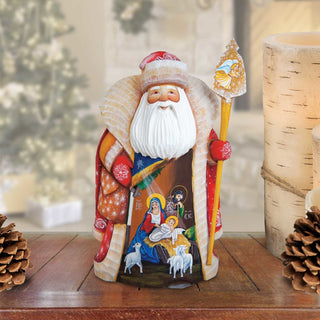 Message of Faith Santa Hand-Painted WOODCARVED Masterpiece by G. DeBrekht - Nativity Holiday Decor - 2821494 *** PRE-ORDER - Handmade Just for You! ***