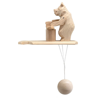 Wood-Carving Bear Animated Spinning Old-World Decor by Designocracy - Wildlife Holiday Decor - 191000-13