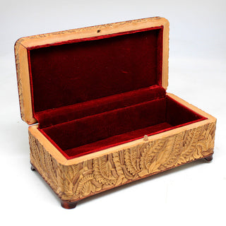 One-of-a-Kind Black Grouses WOODCARVED Jewelry BOX 8x4x3