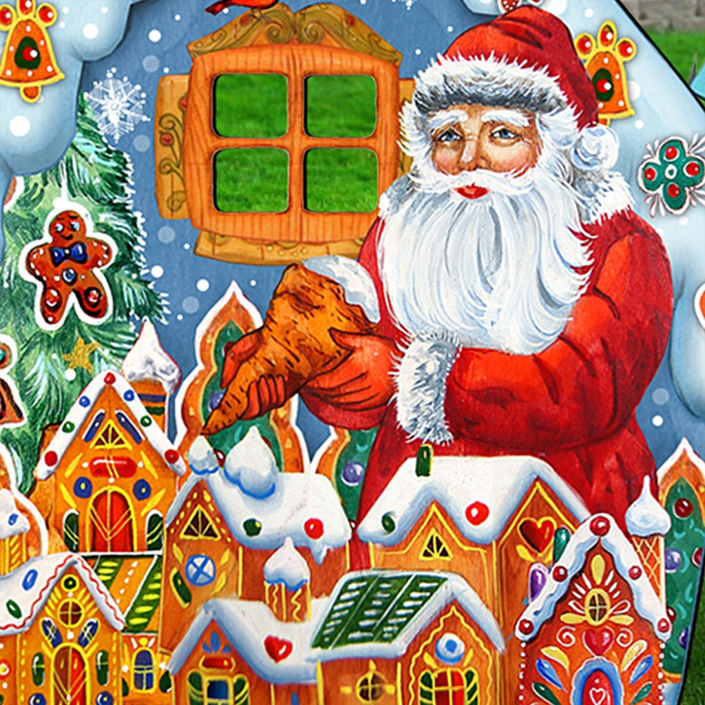 Santa Gingerbread House Life Size Outdoor Holiday Decor by G. DeBrekht - Christmas Decor - 81529214F-XXLG