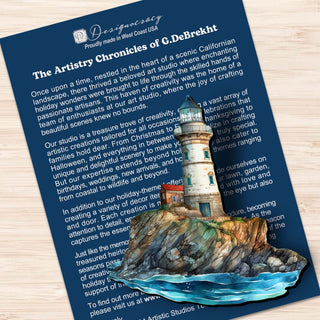 Lighthouse Clip-On Eco Wood Decorative Ornaments Set of 3 by G. Debrekht - Coastal Decor - 8091022C-S3