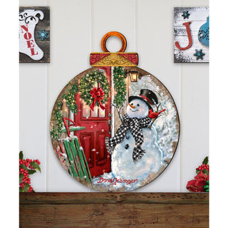 Winter Arrival Snowman Door Decor by D. Gelsinger - Christmas Decor - 8421127H-DG