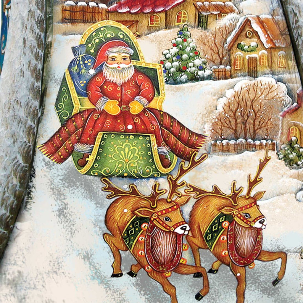 Long-awaited Courier Santa with Owl Hand-Painted WOODCARVED Masterpiece by G. DeBrekht - Christmas Decor - 821815 - SPECIAL ORDER *** PRE-ORDER - Handmade Just for You! ***